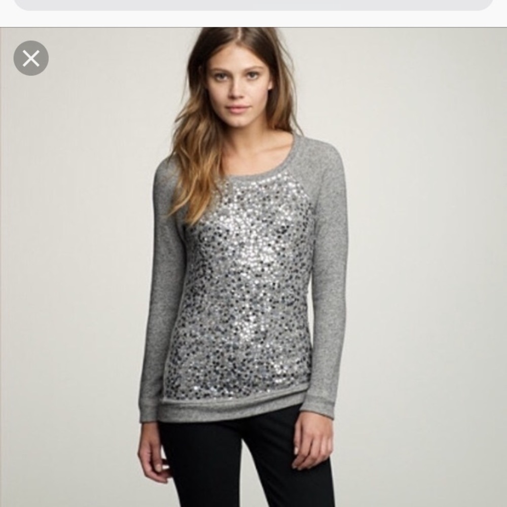 Jcrew sequin sweatshirt